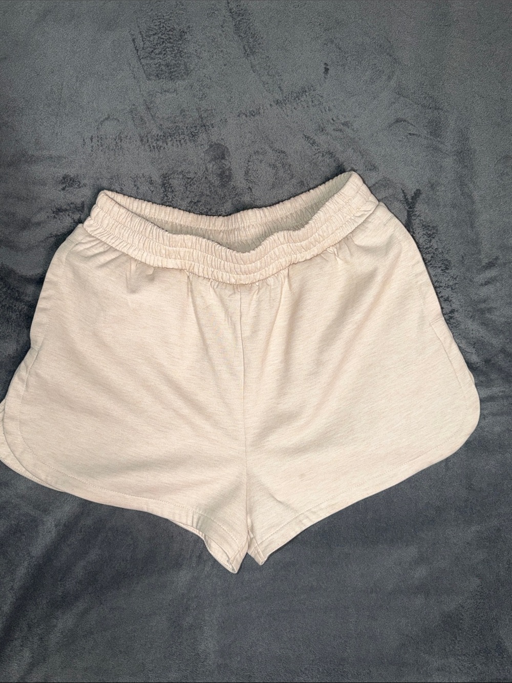 Zenana Women’s Cream Dolphin Scuba Lounge Shorts - Lightweight Comfort.